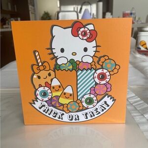 Sanrio Hello Kitty Trick Or Treat Wall Decor Plaque Sign 2023 Halloween Block